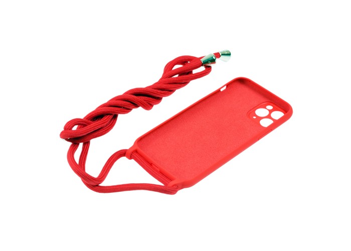 Чехол для iPhone 11 Pro Max Lanyard without logo красный