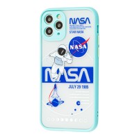 Чехол для iPhone 11 Pro Max Picture shadow matte space nasa / mint