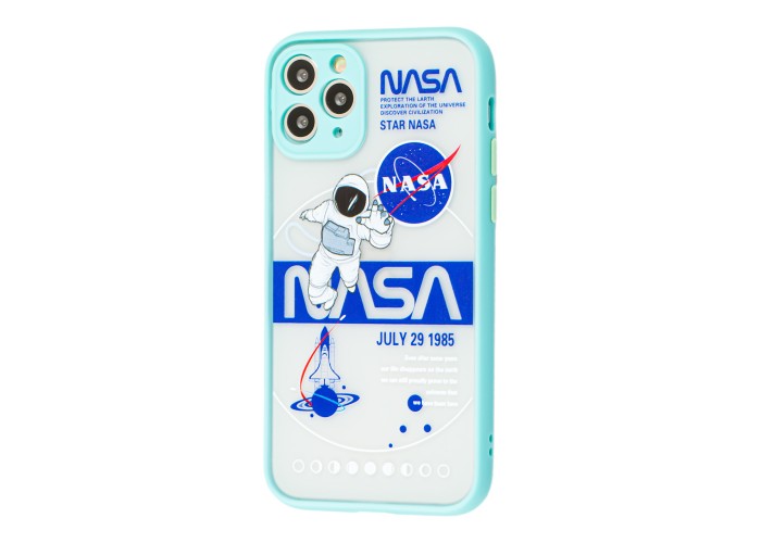Чехол для iPhone 11 Pro Max Picture shadow matte space nasa / mint