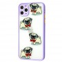 Чехол для iPhone 11 Pro Max Wave Cartoon dogs / light purple