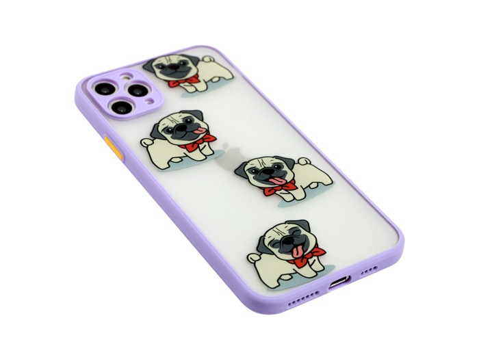 Чехол для iPhone 11 Pro Max Wave Cartoon dogs / light purple