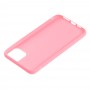 Чехол для iPhone 11 Pro Max off-white leather розовый