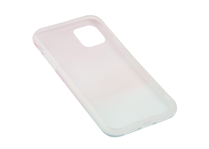 Чехол для iPhone 11 Pro Max Design Mramor Glossy розово-бирюзовый