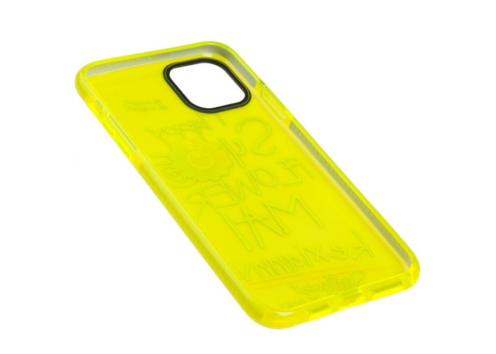 Чехол для iPhone 11 Pro Max Neon print happy желтый / зеленый