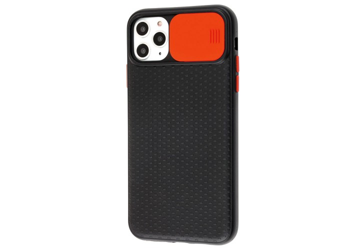 Чехол для iPhone 11 Pro Max Safety camera черный / красный