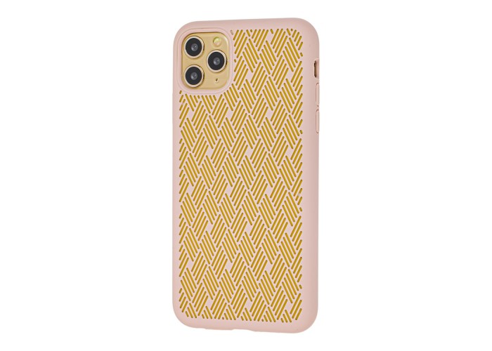 Чехол для iPhone 11 Pro Max Silicone Weaving розовый песок