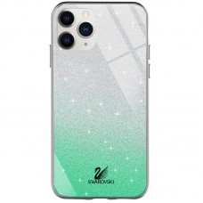 Чехол для iPhone 11 Pro Max Swaro glass серебристо-бирюзовый