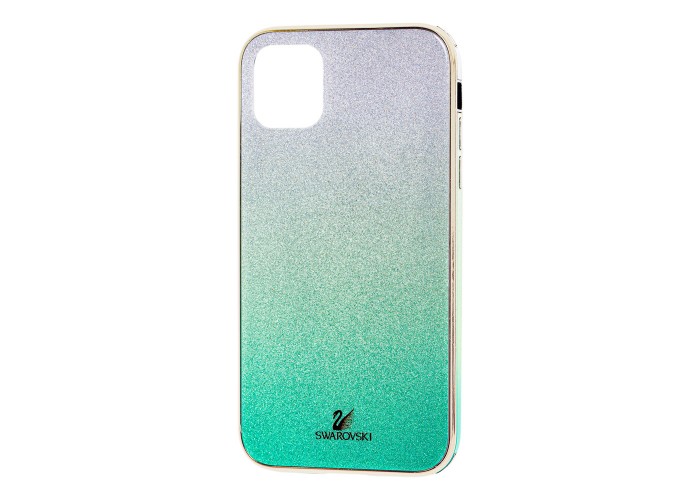 Чехол для iPhone 11 Pro Max Swaro glass серебристо-бирюзовый