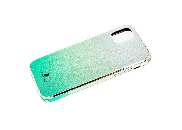 Чехол для iPhone 11 Pro Max Swaro glass серебристо-бирюзовый