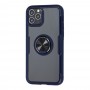 Чехол для iPhone 11 Pro Max Deen CrystalRing с кольцом темно-синий