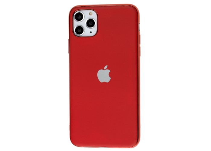 Чехол для iPhone 11 Pro Max Silicone case матовый (TPU) красный