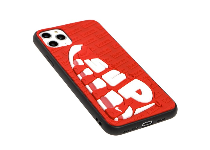 Чехол для iPhone 11 Pro Max Sneakers Brand sup красный / белый