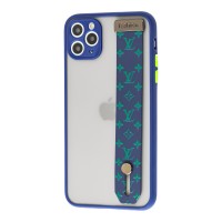 Чехол для iPhone 11 Pro Max WristBand LV синий / зеленый