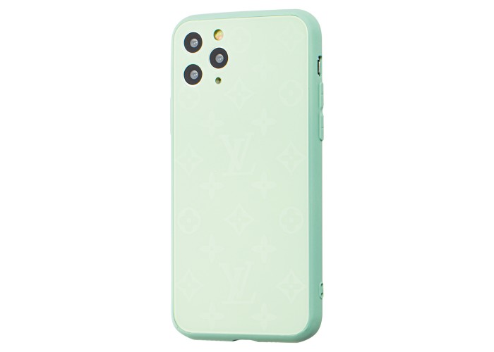 Чехол для iPhone 11 Pro Max glass LV бирюзовый