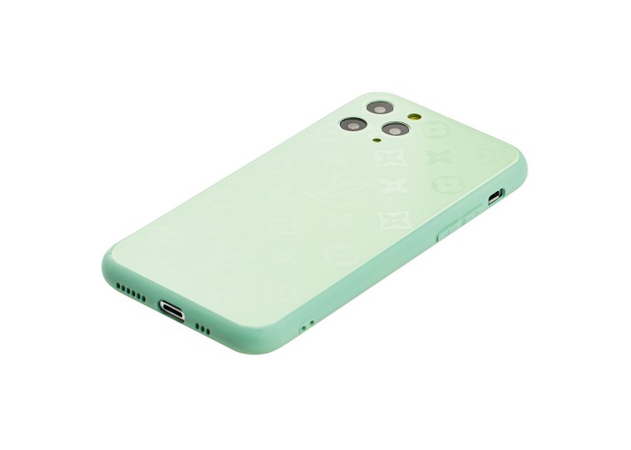 Чехол для iPhone 11 Pro Max glass LV бирюзовый