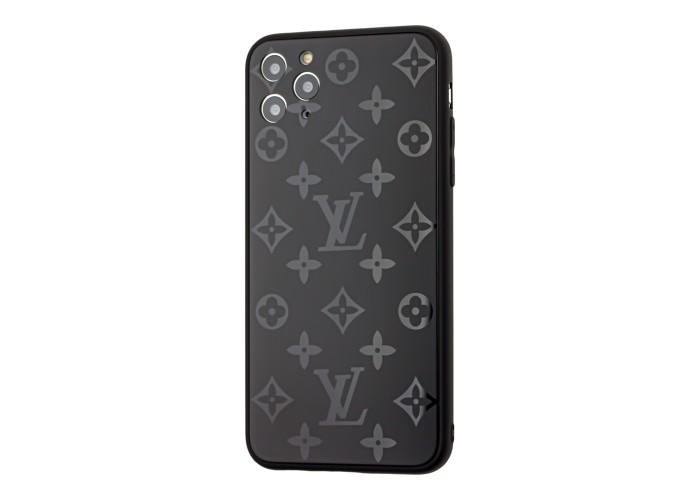 Чехол для iPhone 11 Pro Max glass LV черный