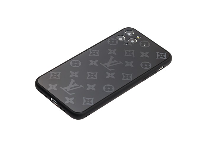 Чехол для iPhone 11 Pro Max glass LV черный