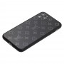 Чехол для iPhone 11 Pro Max glass LV черный