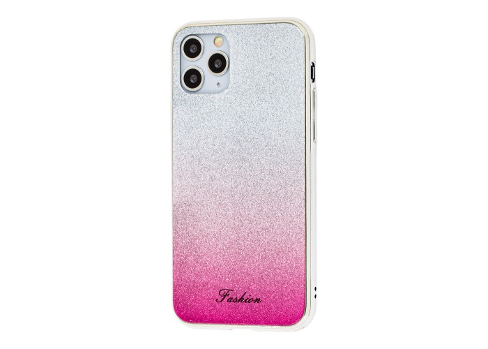 Чехол для iPhone 11 Pro Max Ambre Fashion серебристый / малиновый