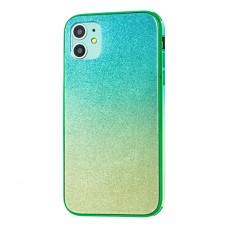 Чехол для iPhone 11 Pro Max Ambre glass "салатово-бирюзовый"
