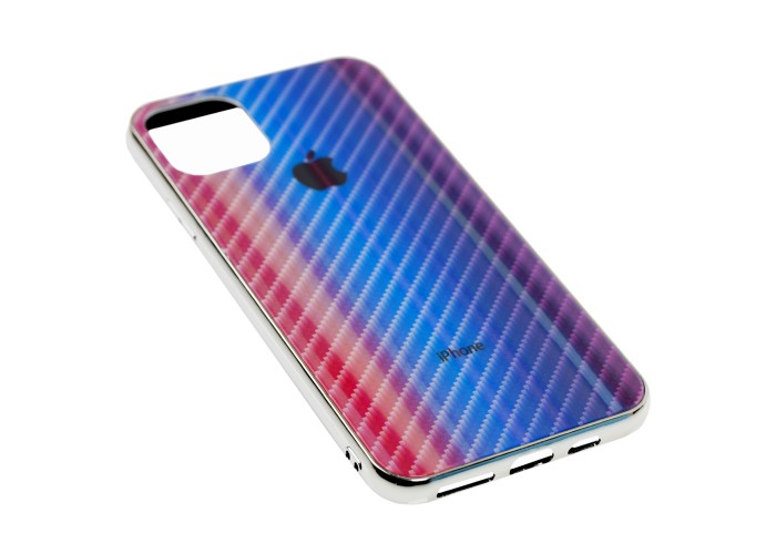 Чехол для iPhone 11 Pro Max Carbon Gradient Hologram синий
