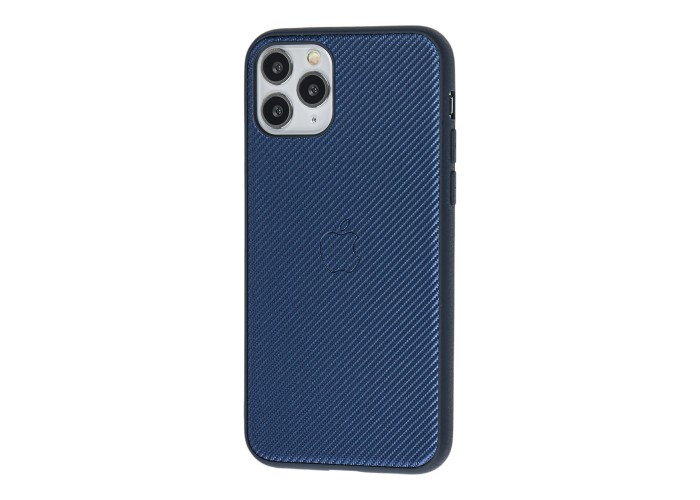 Чехол для iPhone 11 Pro Max Fiber Logo синий