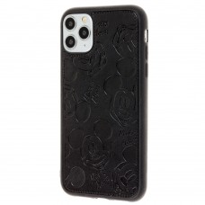 Чехол для iPhone 11 Pro Max Mickey Mouse leather черный