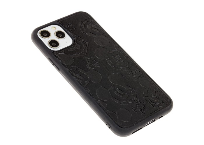 Чехол для iPhone 11 Pro Max Mickey Mouse leather черный