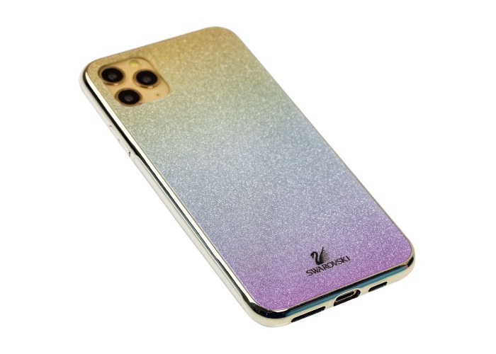 Чехол для iPhone 11 Pro Max Sw glass золотисто / серебристо / розовый