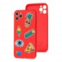 Чехол для iPhone 11 Pro Max Wave Fancy color style pineapple / red
