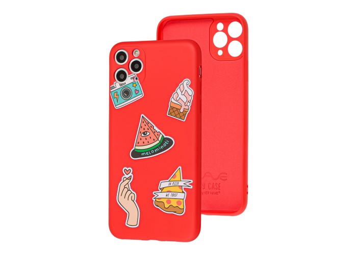Чехол для iPhone 11 Pro Max Wave Fancy color style watermelon / red
