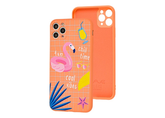 Чехол для iPhone 11 Pro Max Wave Fancy cool vibes / peach