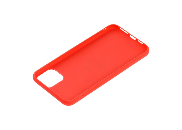Чехол для iPhone 11 Pro Max off-white leather красный