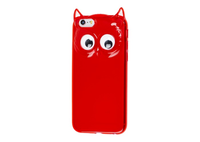 3D чехол для iPhone 6 сова красный