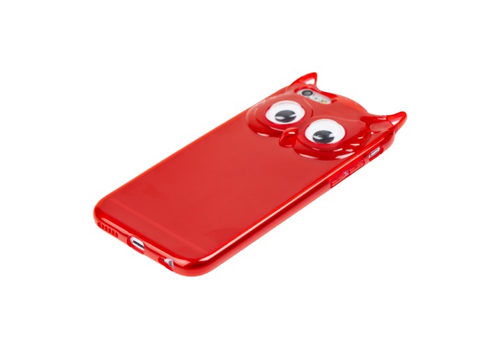 3D чехол для iPhone 6 сова красный
