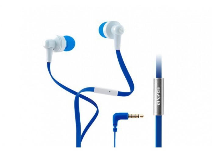 Hi-Fi MP3 AWEI ES100i Blue + mic + button call answering