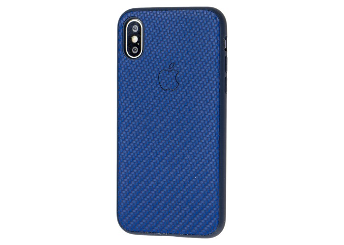 Чехол Carbon New для iPhone X / Xs синий