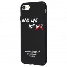 Чехол Daring для iPhone 7 / 8 матовое покрытие черный make love