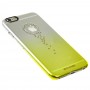 Чехол G-Case Fashion для iPhone 6 со стразами желто прозрачный