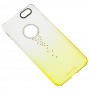 Чехол G-Case Fashion для iPhone 6 со стразами желто прозрачный