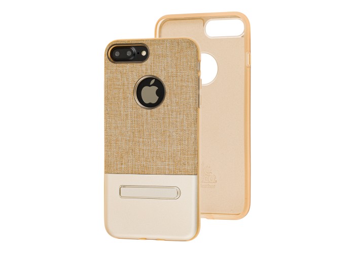 Чехол Hoco для iPhone 7 Plus / 8 Plus текстиль с подставкой золотистый