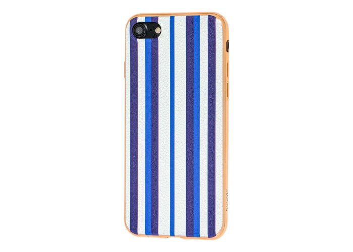 Чехол Hoco для iPhone 7 / 8 Glint stripe синий с белым