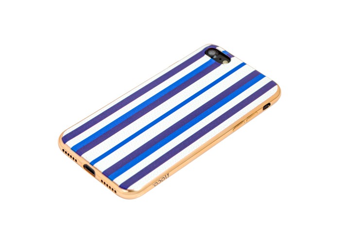 Чехол Hoco для iPhone 7 / 8 Glint stripe синий с белым