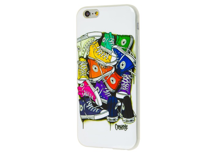 Чехол New Design для iPhone 6 белый с кедами