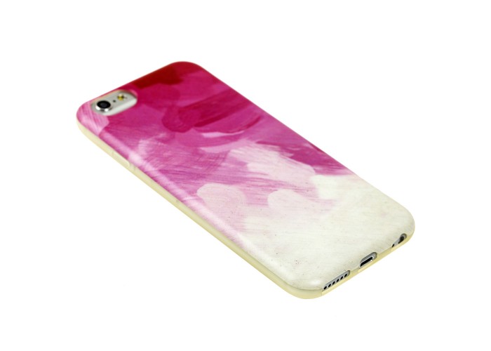 Чехол New Design для iPhone 6 розовый белый