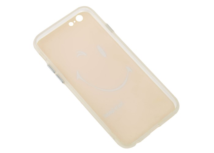 Чехол White Knight  для iPhone 6 смайл желтый