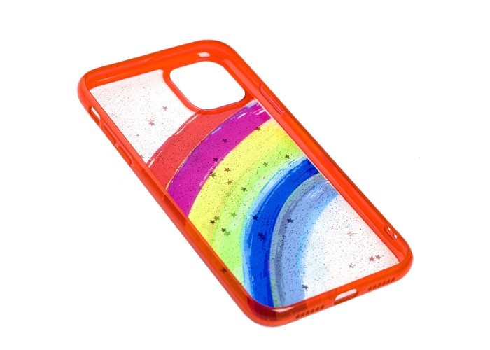 Чехол для iPhone 11 Colorful Rainbow красный