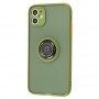 Чехол для iPhone 11 LikGus Edging Ring оливковый