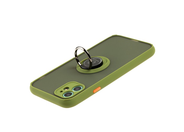 Чехол для iPhone 11 LikGus Edging Ring оливковый