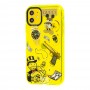 Чехол для iPhone 11 Neon print Микки Маус glamor